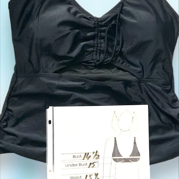DACI Black One Piece Padded Bra Cutout High Waist Bathing Suit Swim Suit SZ18 W - Picture 7 of 7